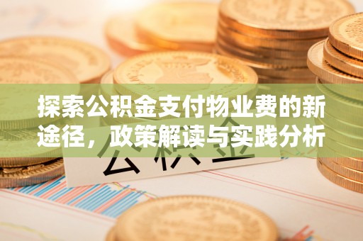 金州探索公积金支付物业费的新途径，政策解读与实践分析